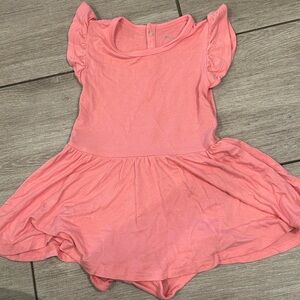 Kyte BABY Pink Flutter Sleeve Twirl Bodysuit